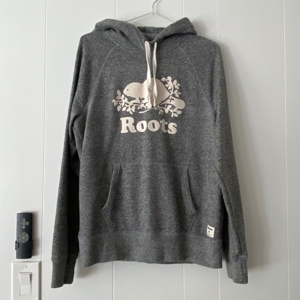 Roots salt and pepper pull over kanga hoodie size medium